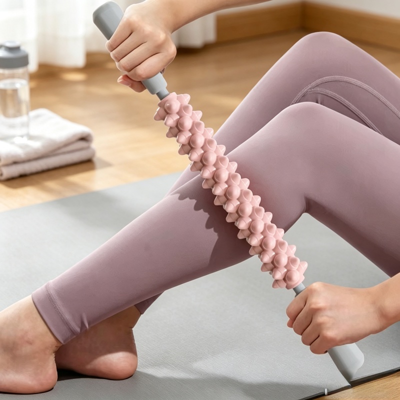 Alignment Stick Set - แท่งนวดโยคะแบบลูกกลิ้งสำหรับเนื้อเยื่อชั้นลึก อุปกรณ์ผ่อนคลายกล้ามเนื้อสำหรับน่อง ต้นขา กล้ามเนื้อขาหนีบ แขน และปลายแขน