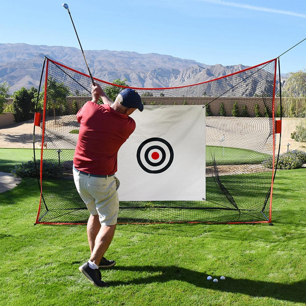 Practice Net Hitting - ตาข่ายฝึกซ้อมกอล์ฟในร่มและกลางแจ้ง ผ้าฝึกตีพร้อมสายรัดสำหรับกอล์ฟ