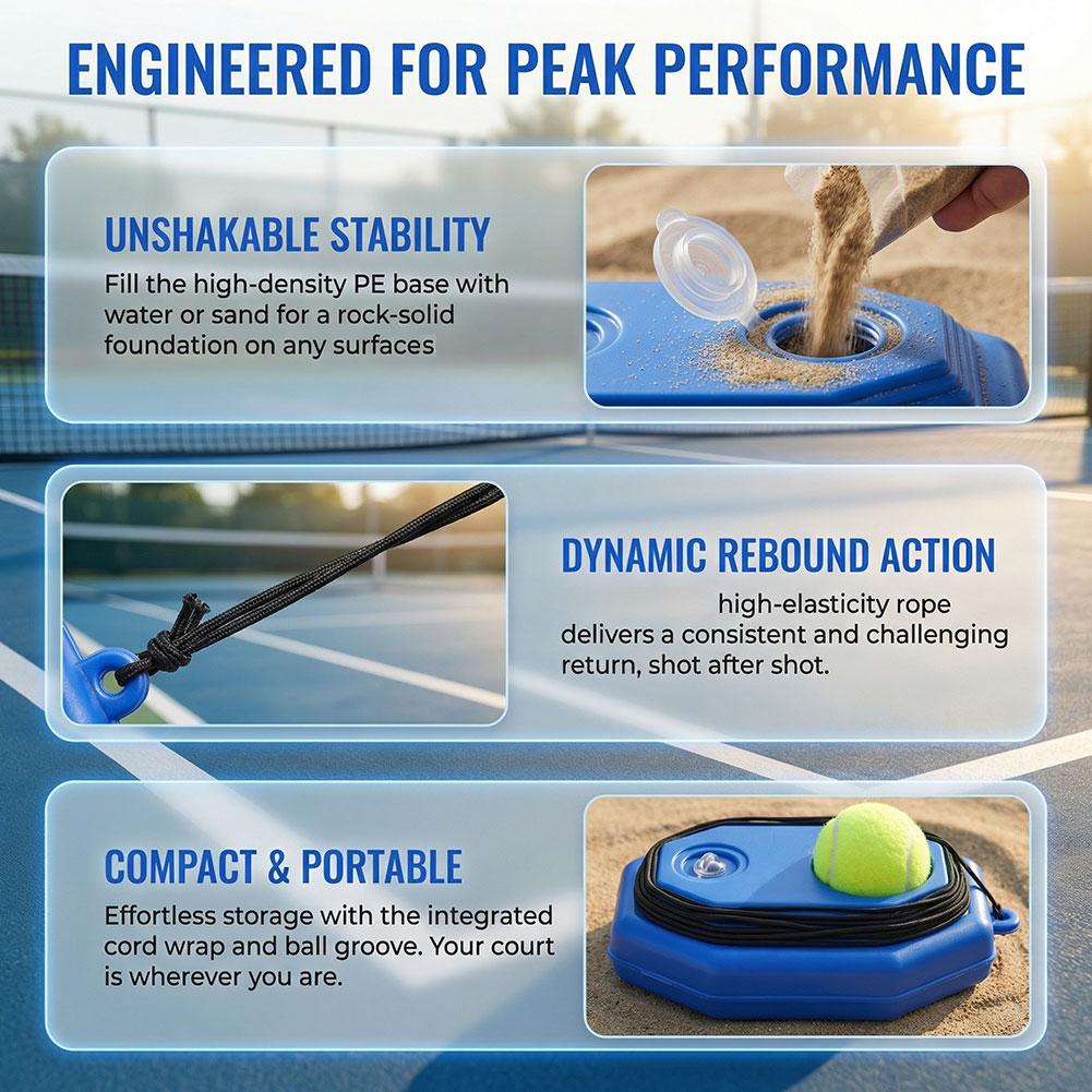 ตาข่ายเทนนิสแบบพกพา - อุปกรณ์ฝ - Practice Net Hitting บทวิจารณ์และราคา