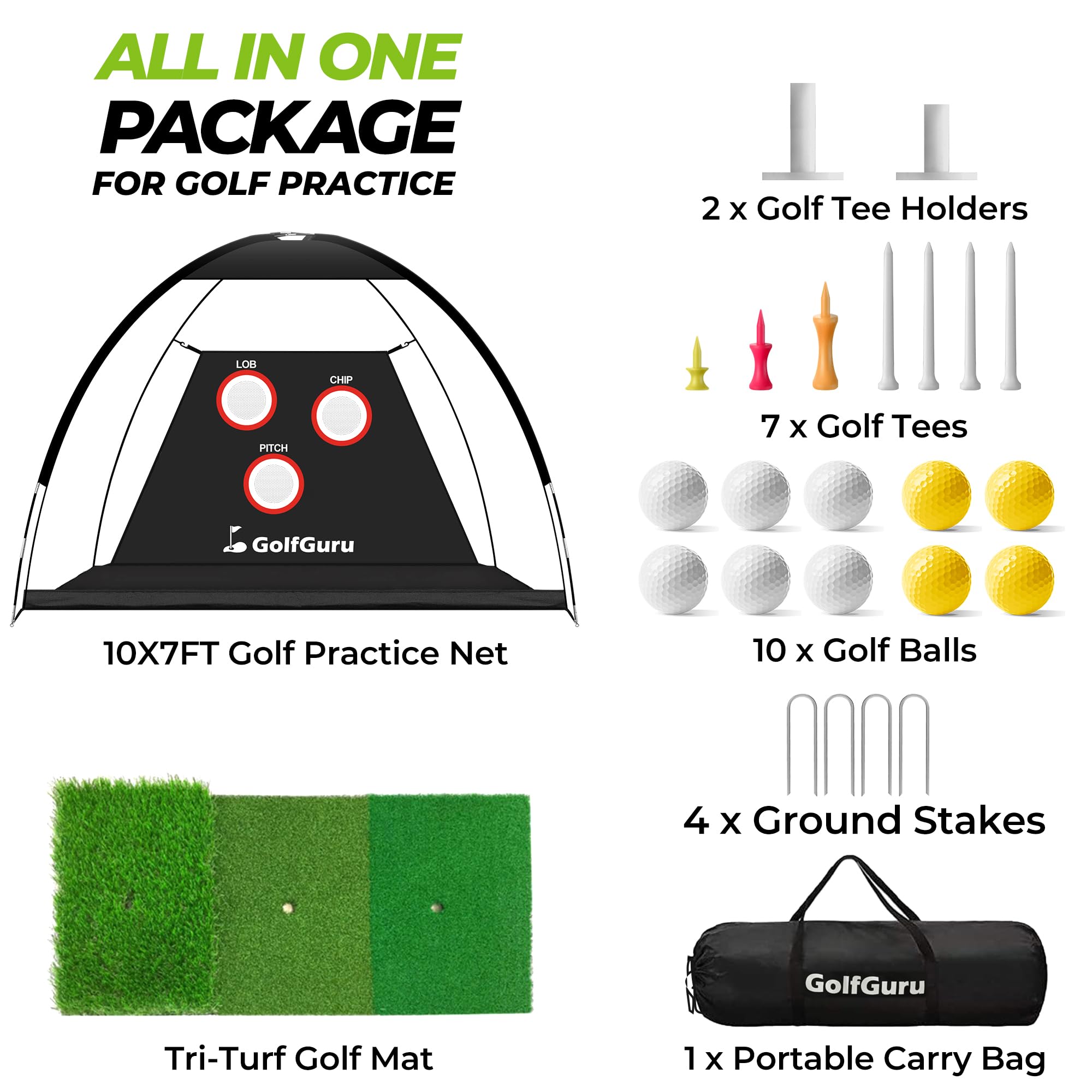 ตาข่ายฝึกซ้อมกอล์ฟสำหรับมืออาช - Practice Net Hitting บทวิจารณ์และราคา