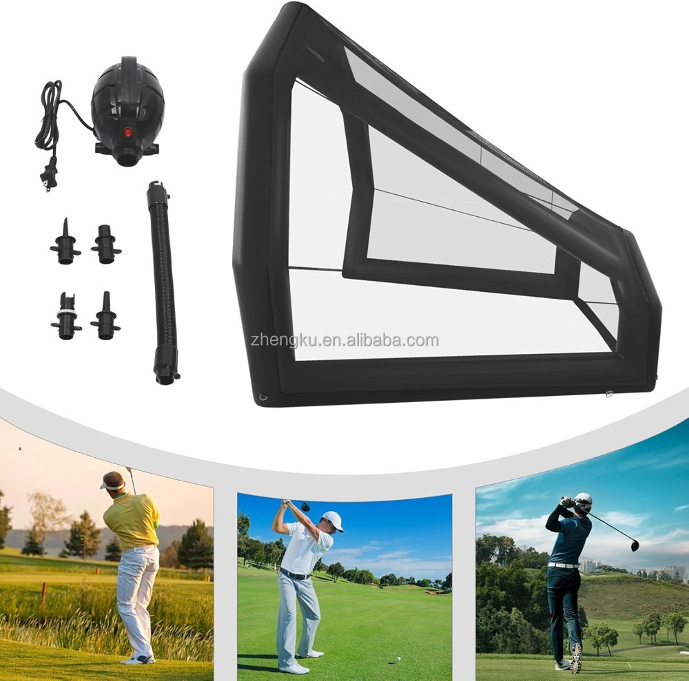 ตาข่ายซ้อมวงสวิงกอล์ฟแบบเป่าลม - Practice Net Hitting บทวิจารณ์และราคา